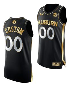 Custom Auburn Tigers Black Golden Edition Uniform 2022 College Basketball Jersey