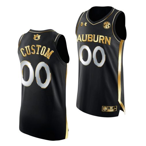 Custom Auburn Tigers Black Golden Edition Uniform 2022 College Basketball Jersey