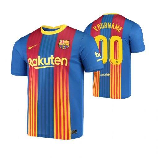 Custom Barcelona Clasico Blue Stadium Jersey