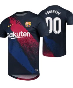 Custom Barcelona Pre-Match Navy Performance Jersey