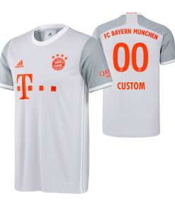 Custom Bayern Munich 2020-21 Away Gray Official Jersey