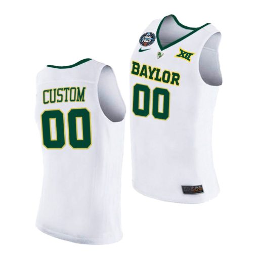 Custom Baylor Bears 2021 March Madness Final Four White Jersey