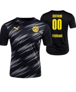 Custom Borussia Dortmund Pre Match Black Training Jersey