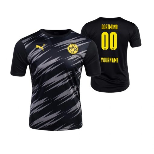 Custom Borussia Dortmund Pre Match Black Training Jersey