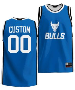 Custom Buffalo Bulls College Basketball Blue Jersey Ncaa