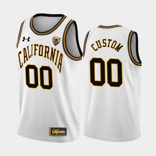 Custom California Bears White 2019-20 Throwback College Basketball Jersey