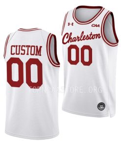 Custom Charleston Cougars Throwback College Basketball Uniform White Jersey