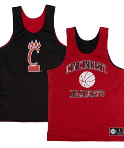 Custom Cincinnati Bearcats Retro Reversible Mesh Black Red Practice Jersey