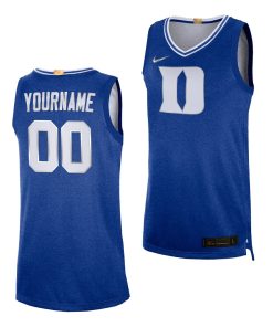 Custom College Basketball Duke Blue Devils Royal 100th Anniversary Rivalry Limited Jersey