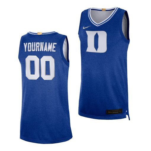 Custom College Basketball Duke Blue Devils Royal 100th Anniversary Rivalry Limited Jersey