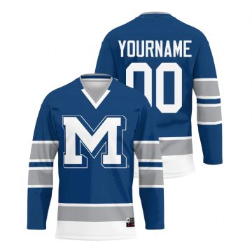Custom Colorado School Of Mines Orediggers Blue College Hockey Jersey