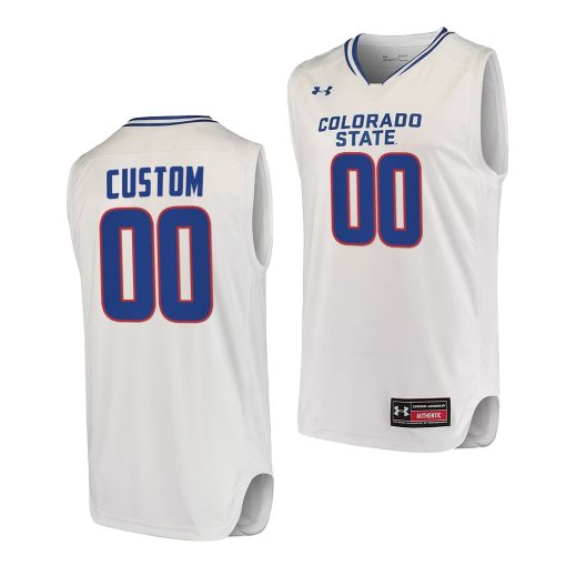 Custom Colorado State Rams White Jersey 2021-22 College Basketball