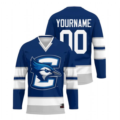 Custom Creighton Bluejays Blue College Hockey Jersey