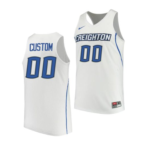 Custom Creighton Bluejays College Basketball Performance Jersey White 00