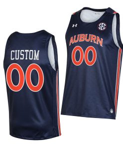 Custom Auburn Tigers 2021-22 College Basketball Alumni Navy Jersey