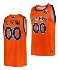 Custom Auburn Tigers 2022 College Basketball Unite As One Orange Jersey