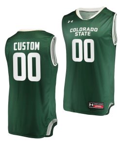 Custom Colorado State Rams 2021-22 College Basketball Green Jersey