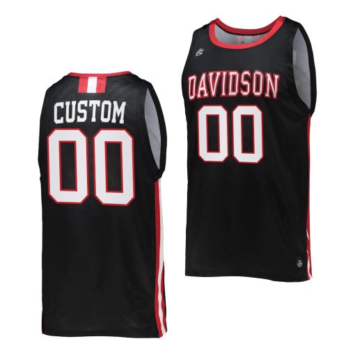 Custom Davidson Wildcats 2022 College Basketball Black Jersey