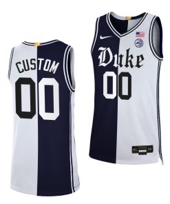 Custom Duke Blue Devils 2021-22 Cameron Brotherhood Limited Split Edition Black White Jersey