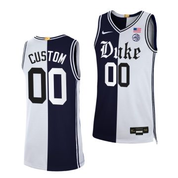Custom Duke Blue Devils 2021-22 Cameron Brotherhood Limited Split Edition Black White Jersey