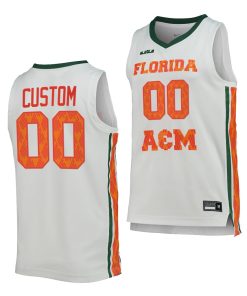 Custom Florida A&M Rattlers King James College Basketball Jersey 2022 White
