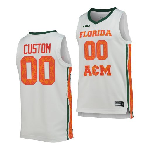 Custom Florida A&M Rattlers King James College Basketball Jersey 2022 White