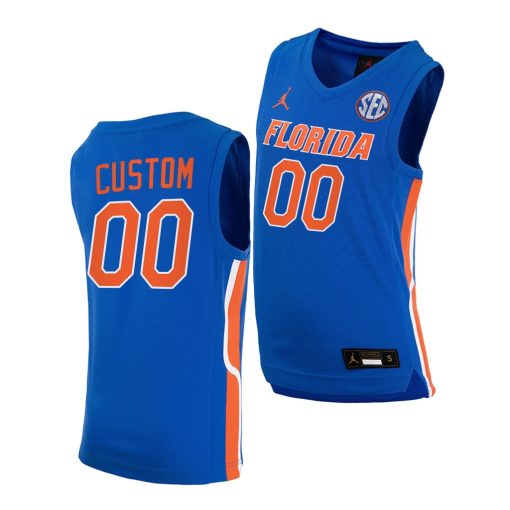 Custom Florida Gators 2021-22 College Basketball Royal Jersey