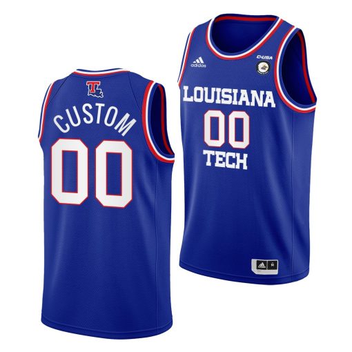 Custom Louisiana Tech Bulldogs College Basketball Away Jersey Blue