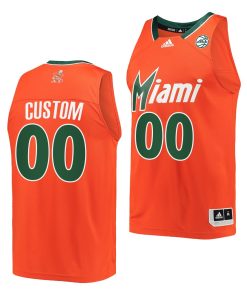 Custom Miami Hurricanes 2022 Reverse Retro Orange Jersey