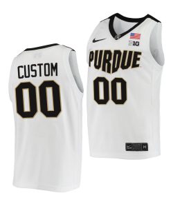 Custom Purdue Boilermakers 2021-22 College Basketball White Jersey