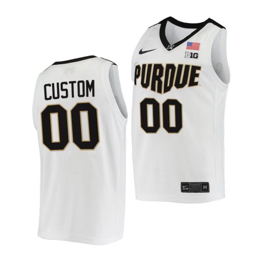 Custom Purdue Boilermakers 2021-22 College Basketball White Jersey