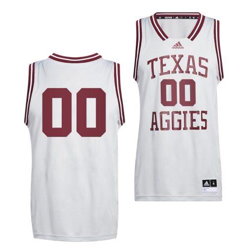 Custom Texas Aggies 2022 Reverse Retro College Basketball White Jersey