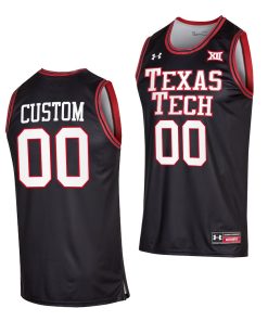 Custom Texas Tech Red Raiders 2022 College Basketball Black Jersey