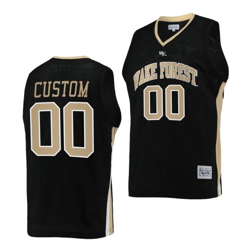 Custom Wake Forest Demon Deacons College Basketball Retro Jersey Black