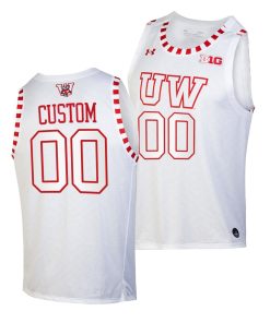 Custom Wisconsin Badgers 2021-22 By The Players Alternate Basketball White Jersey