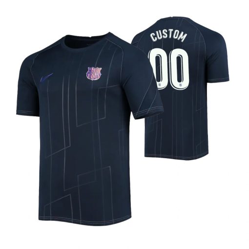 Custom Barcelona Blue 2021-22 Pre-Match Raglan Jersey