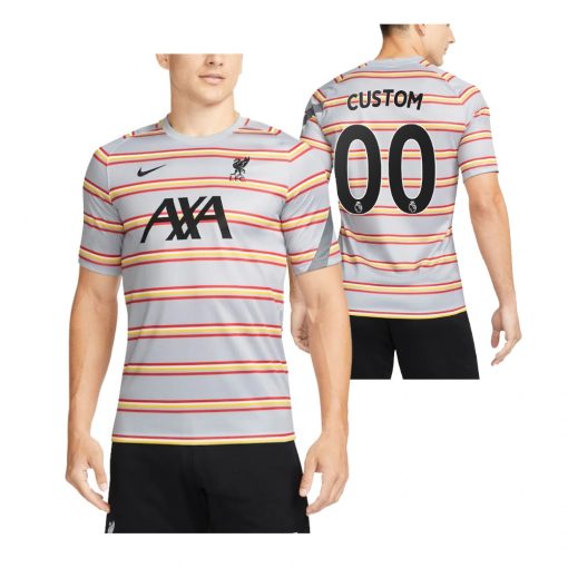 Custom Liverpool Gray 2021-22 Pre-Match Jersey