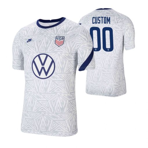 Custom USMNT White 2021 Pre-Match Jersey