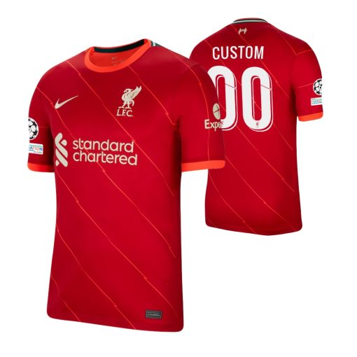 Custom Liverpool 2022 UEFA Champions League Red Home Jersey