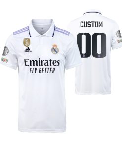 Custom Real Madrid 2023 Club World Cup Champions White Jersey