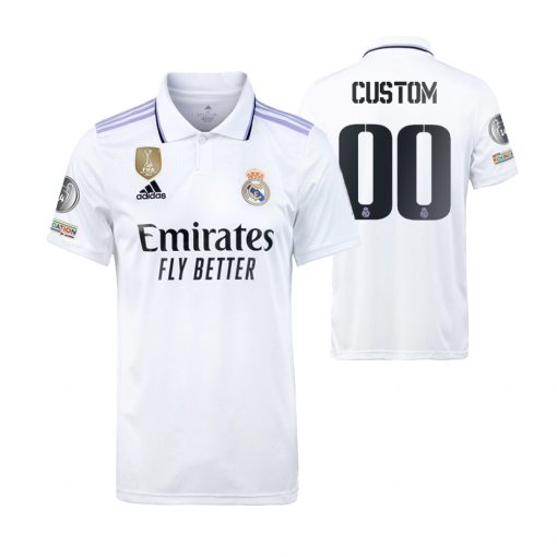 Custom Real Madrid 2023 Club World Cup Champions White Jersey