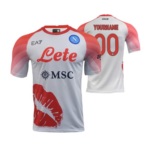 Custom SSC Napoli 2023 Valentines Day Limited Jersey White