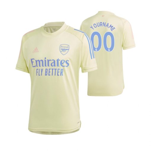 Custom Arsenal Yellow Training Jersey