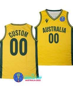Custom Australia 2022 Fiba Womens Basketball World Cup Yellow Jersey Bronze Medal