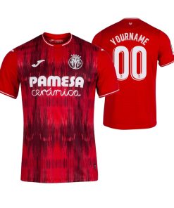 Custom Villarreal 21-22 Away Jersey Red