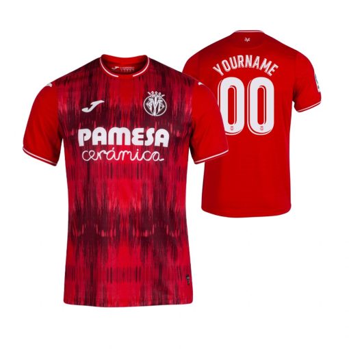 Custom Villarreal 21-22 Away Jersey Red