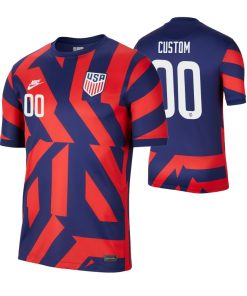 Custom USMNT 2021-22 Away Breathe Stadium Jersey Blue