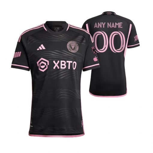 Custom Inter Miami 2023-24 Away Black Jersey