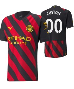 Custom Manchester City 2022-23 Away Black Jersey