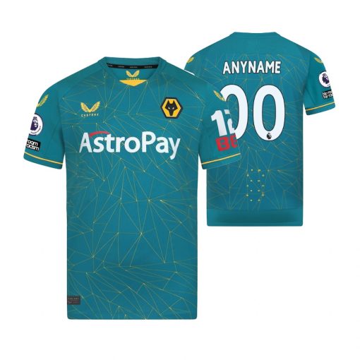 Custom Wolverhampton Wanderers 2022-23 Away Teal Jersey